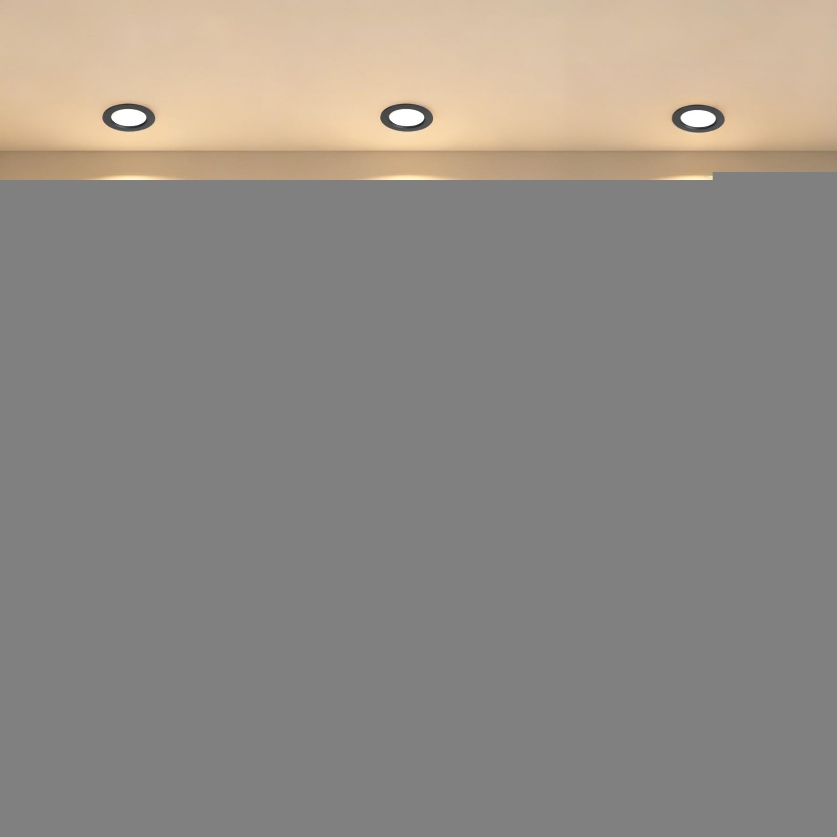 VOGHMOLD 3W Ultra Slim LED Downlight Recessed Ceiling Light 2 inch, 3000K Spot Lights Black Aluminum Trim, Cut Φ50-55mm, AC110-240V Panel Lighting for Office Hallway Closet, 16 Pack