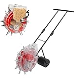 Lfhelper Manual Seeder Planter Tool Garden Seeder Row Planter Precise Seeding Machine Hand-Push Seeder for Corn Soy Peanut Cotton Soybean, 3-15 Millimeters of Seeds Can Be Sown