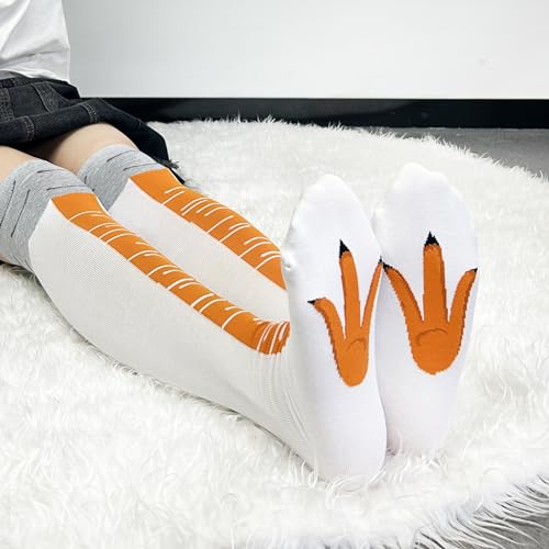 Image of WHOTAY Crazy Funny Chicken Leg Socks for Women Men Novelty Chicken Feet Socks White Elephant Gifts for Adults Gag Gifts