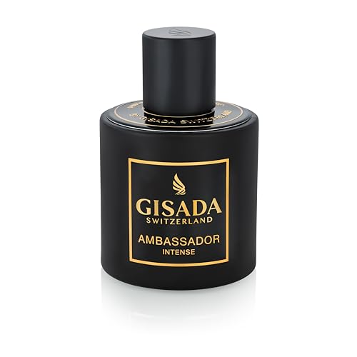 Gisada Ambassador Intense Cologne for Men - Perfume for Men with Strong, Masculine Scent & Classic Fragrance - Lasting Scent with Warm, Citrusy, Spicy, Oriental Notes - Made in Switzerland, 1.7 fl.oz.