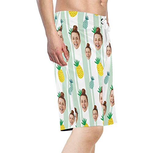 D-Story Custom Face Men Swim Trunk Kiss Lip Beach Shorts Board Short2