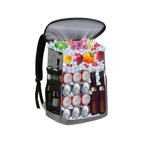 Isolierter Kühlrucksack - Isolierter Kühlrucksack mit Kühlfach | Großes Fassungsvermögen für Camping, Wandern, Arbeit, Picknick, Angeln, Boot, Grillen und Einkauf