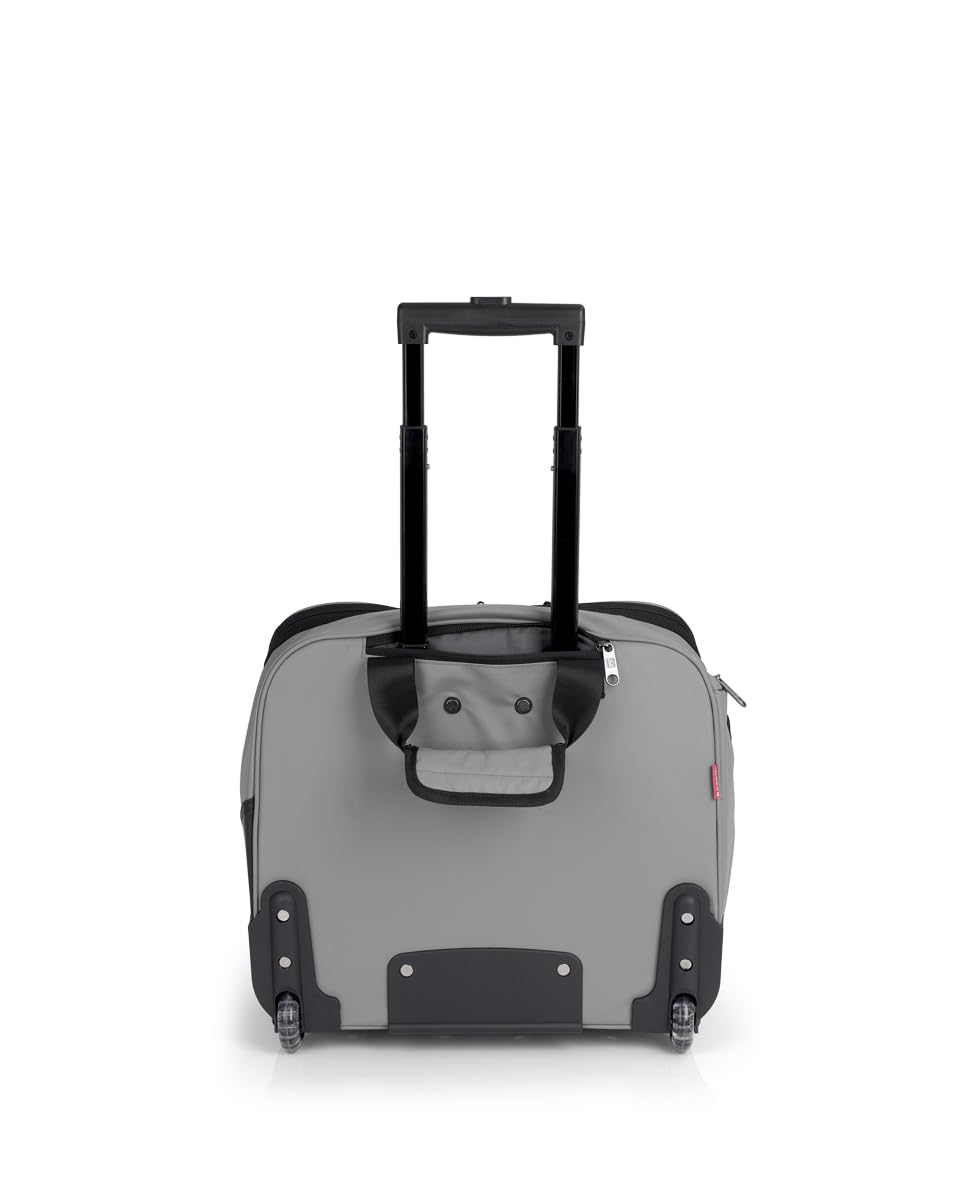 Gabol - Maletín con Ruedas y Funda para Portátil 15,6” Canada 40x36x19 cm - Equipaje de Cabina Ligero 1,85 kg con Capacidad 22L - Diseño Español en Poliéster Resinado - Gris