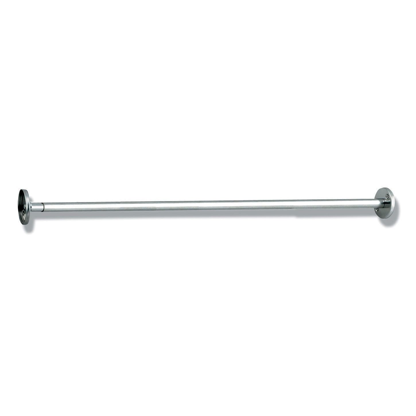 Porte-rideau droit extensible 80 à 140cm - inox