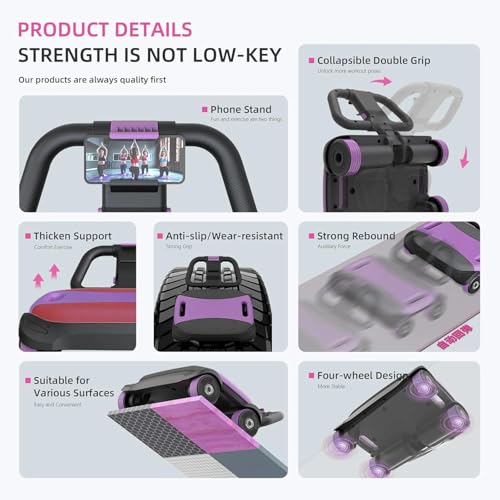 Image of 2025 AB Roller Wheel - 4 wheel elbow support abdominal wheel automatic rebound abdominal fat burning weight loss core training equipment home /gym