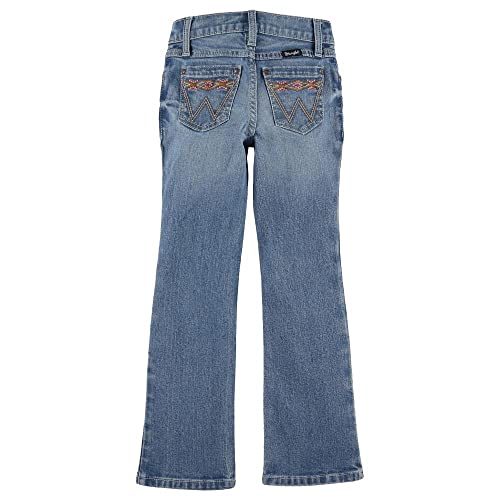 Wrangler Girls' Light Wash Bootcut Jeans with Embroidered Pocket