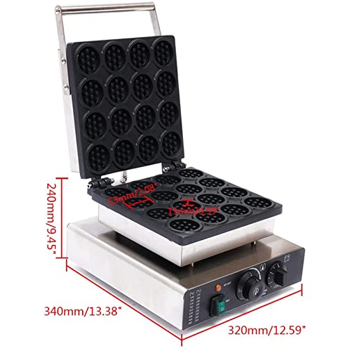 Macchina per Waffle, Mini Macchina elettrica Antiaderente Rotonda con Controllo della Temperatura e del Tempo - Perfetta per Gli Amanti dei Waffle,
