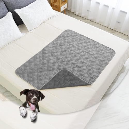 GYURO 100% wasserdichte Hundedecke-Beidseitig verfügbar und weich Hundematte für großeund kleine Hunde,Schutz für Sofa & Bett& Auto - in der Waschmaschine waschbar (Grau, 60 * 80CM)