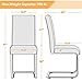 Yaheetech Dining Chairs Set of 2 Modern Faux Leather Upholstered Dining Room Chairs with High Back and Metal Chrome Legs for Kitchen/Living Room/Restaurant, White