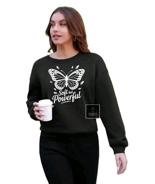 Women Girls Soft Fleece Sweatshirt Warm Pullover Top for Daily Winter-image-31