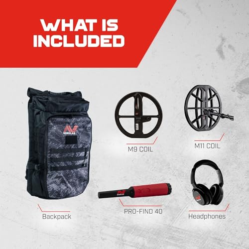 Image of MINELAB Manticore Bundle, Includes Metal Detector, PRO-FIND 40 Pinpointer, M9 Coil, and Backpack