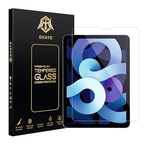 OHAYO 9H Military-Strength Car Display Screen Protector for iPad Air 11 Inch (M2 2024 & Air 4th/5th Gen 10.9”) | Ultra Hard Scratch Resistant Film, HD Clear, Bubble-Free, Not Tempered Glass, Touch Sensitive Protective Layer