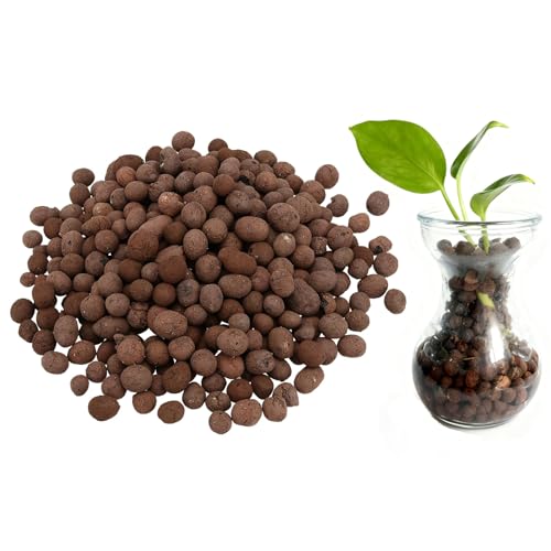 HOZEON 12 LBS Natural Clay Pebbles, Expanded Clay Pebbles Hydroponic Rocks, Small LECA Clay Pebbles for Plants, Hydroponic Gardening, Orchids, Drainage, Decoration