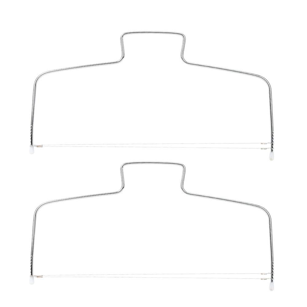 Zerodis Adjustable Cake Leveler, 2Pcs Stainless Steel Cake Cutter Slicer Kitchen Baking Tool for Wedding Birthday Party