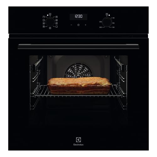 Electrolux OEF5H50BK – Horno Multifunción Serie 600 SurroundCook, 9 Funciones, Cavidad XXL, Display LED y Pantalla Táctil, Carriles Telescópicos 1 Nivel, INOX Antihuellas, Clase A+