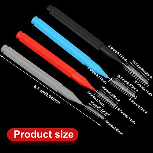 Image of Patelai 100 Pcs Braces Dental Brushes,Classic Color,Mixed Size