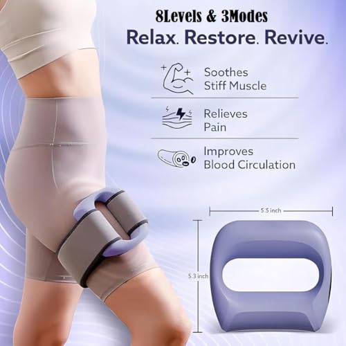 Image of 1Pack, Wearable Percussion Massage Ring - Electric Deep Tissue Massager with 8 Intensity Levels & 3 Modes, Hands-Free Muscle Recovery & Soreness Relief with Strap for Full Body.