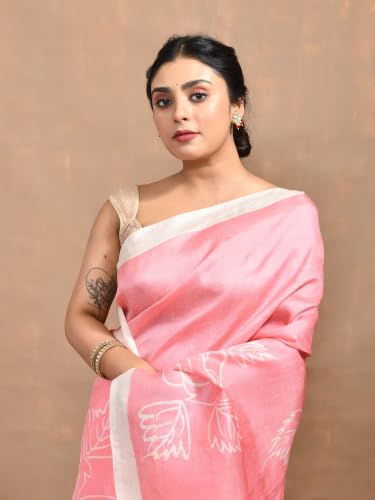 OD AD pink murshidabad silk saree – image 6