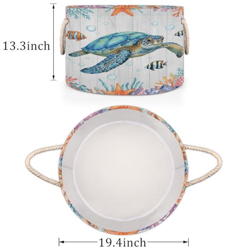 Grand panier de rangement jouets et linge pliable style rétro