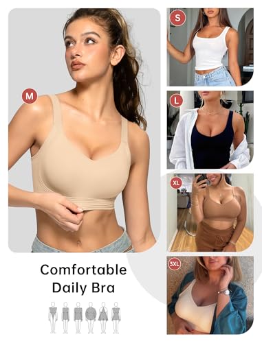 Image of OEAK Women Jelly Bra Wireless Anti Sagging Full Coverage Bras