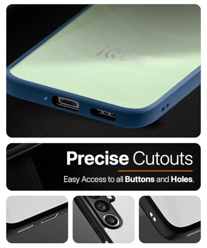Image of WOW IMAGINE Shockproof Hybrid Back Cover for iQOO Z9x 5G | Hard Slim fit Back Case | PC & TPU | Clear Transparent Case - Blue