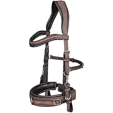 WALDHAUSEN Leather Cap Bridle Anatomic Brown WB Cover