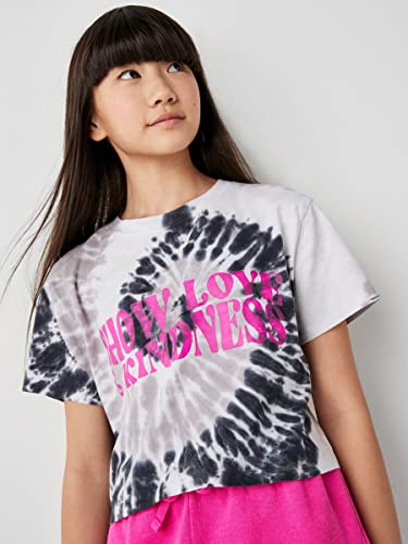 Image of happy nation Girls Relaxed Cotton Crop T Shirt