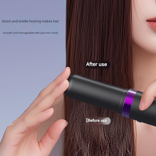 Plancha para el cabello inalámbrica con peine desmontable para un estilo fácil, peine electrostático para modelar el cabello miniatura 3