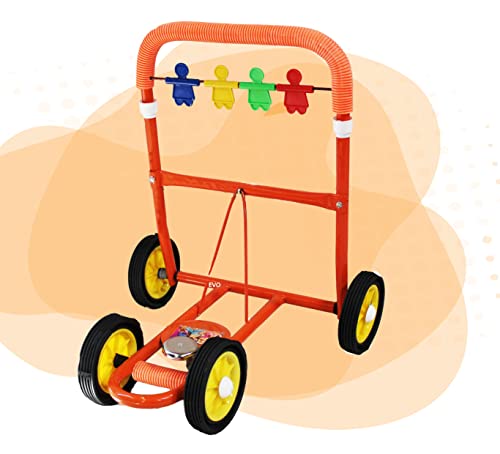 EVOSHINE My First Step Baby Walker For Kids 6-18 Months | Iron Reda Activity With Metal Frame | Adjustable & Foldable Walking Support | Baby Walker For Boys & Girls | Safe & Comfortable (Red) EVOSHINE My First Step Baby Walker For Kids 6-18 Months | Iron Reda Activity With Metal Frame | Adjustable & Foldable Walking Support | Baby Walker For Boys & Girls | Safe & Comfortable (Red)