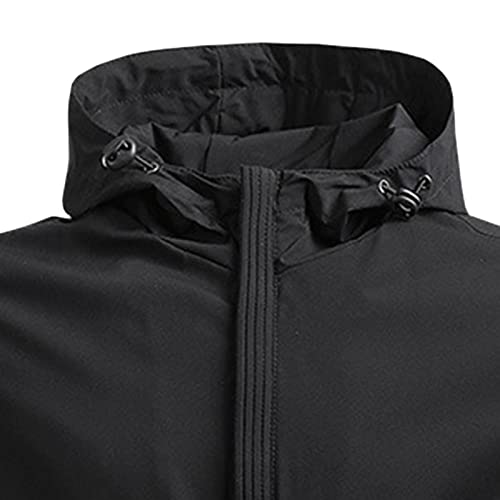 Maiyifu-GJ Men's Lightweight Windproof Windbreaker Running Breathable Hooded Jackets Zip Up Cycling Bike Hoodie Raincoat2