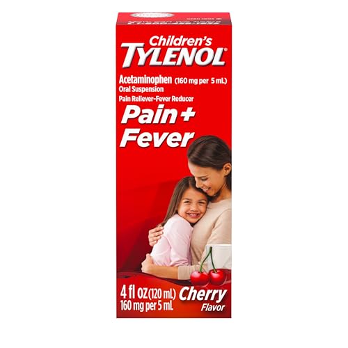Image of Children's Tylenol Liquid Oral Suspension Medicine, Acetaminophen Pain Reliever & Fever Reducer, Aspirin-, Ibuprofen- & Alcohol-Free, Cherry, 4 Fl. Oz
