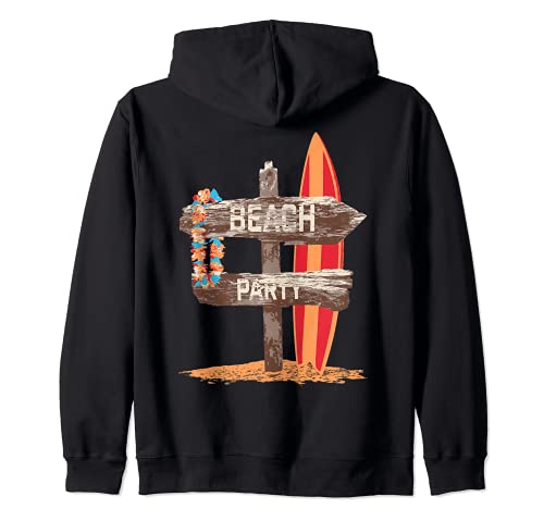 Beach Signs Summer Vacation Surf Party Beach Please Graphic Zip Hoodie