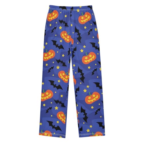 Boys' Pants Bat Pumpkin Halloween Long Bottoms Jogger Pants Elastic Waist Trousers with Pockets S-XL