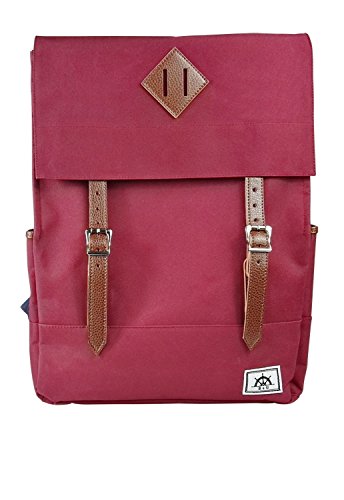 Bear and Goodies: Bolsa escolar rojo borgoña