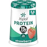 Yoplait Protein Yogurt Cultured Dairy Snack Cup, Strawberry Flavored, Gluten Free Protein Snacks, 5.6 oz