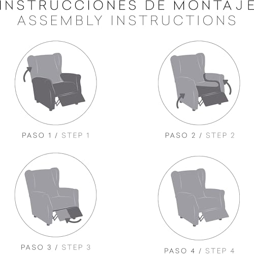 Funda elástica para sillón relax adaptable transpirable con espumas de sujeción 6