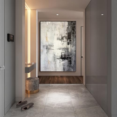 Tableau abstrait moderne de décoration murale intérieure beige 50x70 - 3