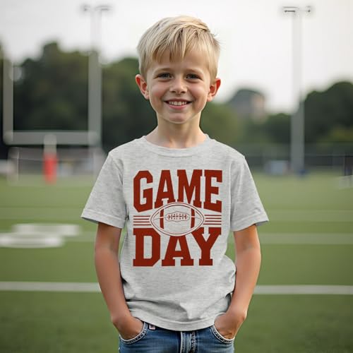 KEKEMI Kid Boys Football Ballgame Shirts Funny Game Day T-Shirt Football Fans Gift Outfit Kids Sports Tees Short Sleeve Tops2