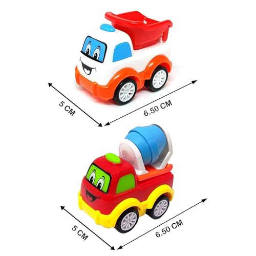 Image of MiniExplorer Unbreakable Pull Back Vehicles| Push and Go Crawling Toy for Kids & Children, Power Friction Cars for 3+ Years Old Boys|Girls - Set of 7,Multicolor