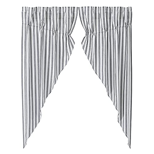 VHC-Brands-Sawyer-Mill-Ticking-Stripe-Prairie-Panel-Black-63x36x18-Set-of-3 VHC Brands Sawyer Mill Ticking Stripe Prairie Panel Black 63x36x18 Set of 3