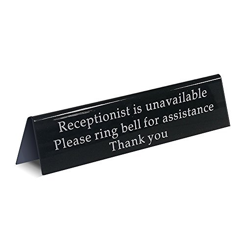 Please Ring Bell Sign for Service Assistance Receptionist Front Desk Office Sign for When You are Away Unavailable from The Front (7.9 X 1.8)