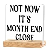 Tax Season Decor, Office Accountant Desk Sign for Tax Preparer CPA Coworker Employee Bookkeeper, Funny Humor Cubicle Accounting Gifts for Men Women, Month End Close