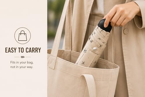 Image of Umbrella for Women | Umbrellas for Men | UV Coated 3 Fold Umbrella for Rain with Auto Open and Close Small Printed Folding Travel-Foldable Windshield