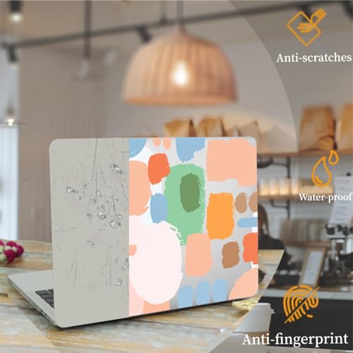 Funda MacBook 12 modelo A1534 rígida de plástico con protector de teclado diseño bloques color 2
