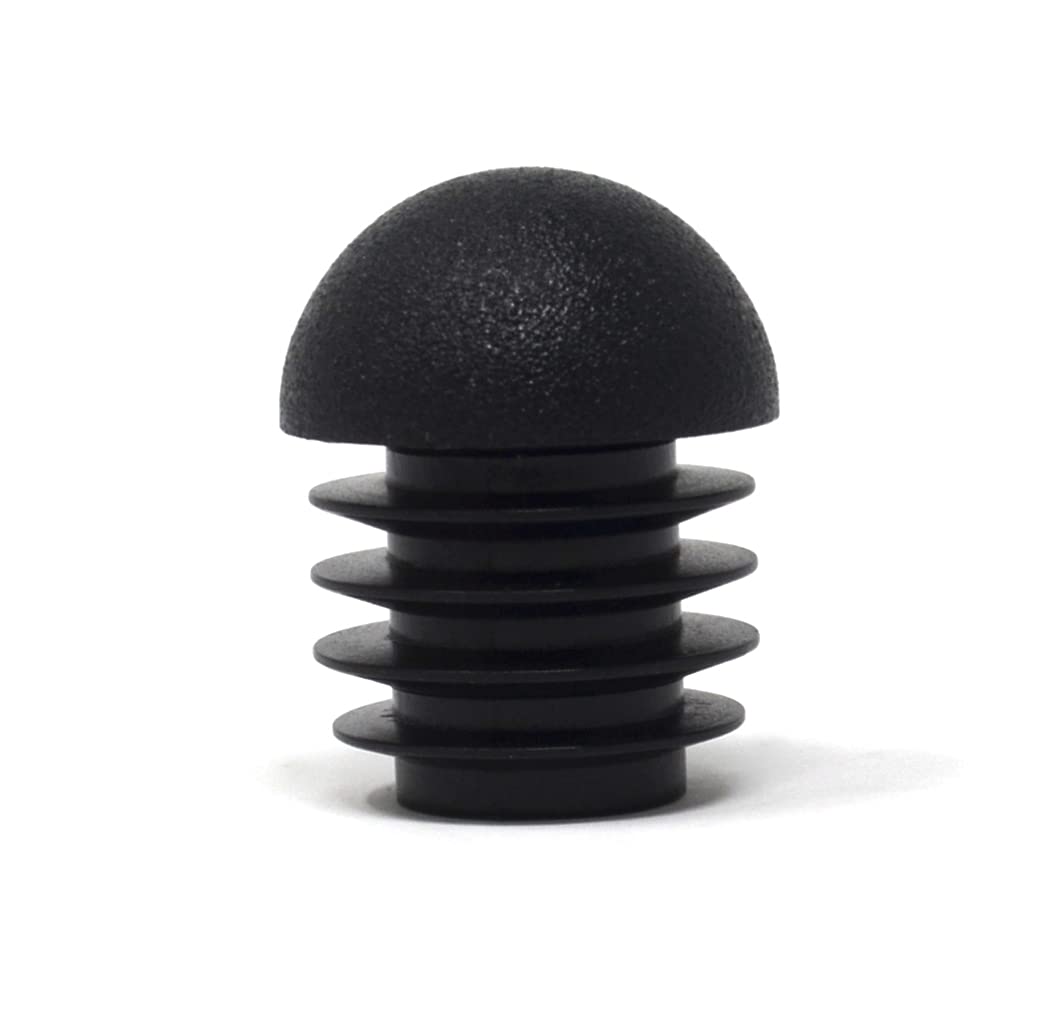 Design61 8 tappi lamellari per tubi rotondi con testa a sfera, diametro 20 – 20,5 mm, colore nero