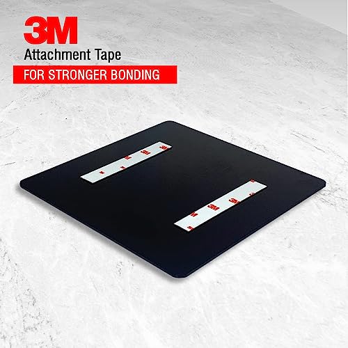 Image of Premium Brush Finish Square Silver Acrylic Reception Desk Door Sign Easy to Mount Self-Adhesive Tape 5.8 Inch Signage for Resort Hotel Office Corporate Society Hospital Business