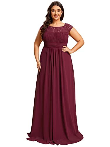 Robe de soirée longue plissée noire chic taille US26 avec manches courtes et dentelle