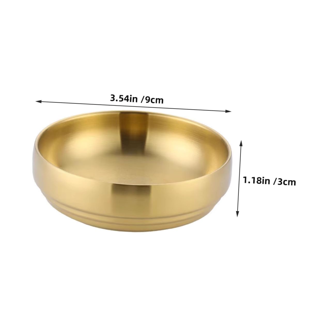 Unomor Stainless Steel Mini Bowls 6pc Condiment Bowls Korean Dishes Small Asian Style for Parties