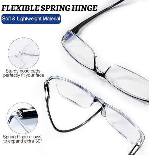 Image of 4 Pairs Blue Light 1.00 Reading Glasses Women Anti-UV Blocking Computer Readers