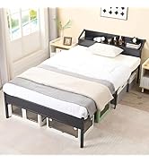 Amazon｜VECELO ベッドフレーム シングル 2口コンセント&USB充電付き